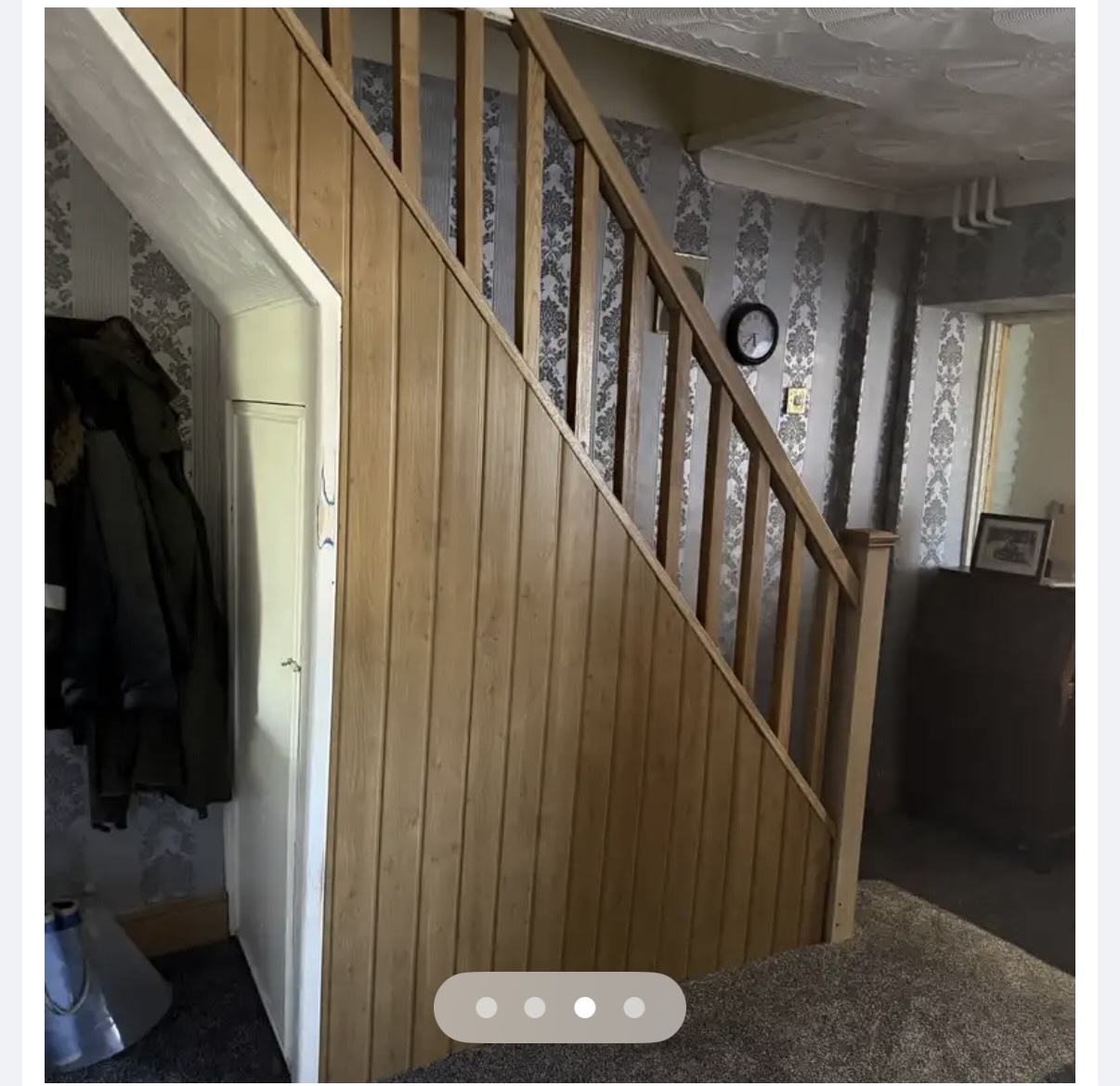 Refurbished timber-clad staircase and balustrade
